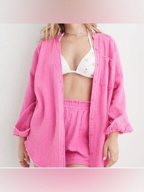 Aerie Pool to Party Gauzy Cover Up